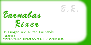 barnabas rixer business card